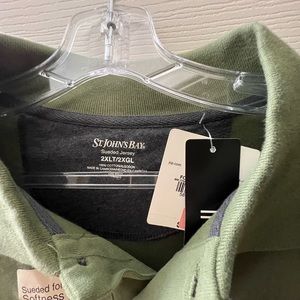 St. Johns Bay suede long sleeve jersey NWT